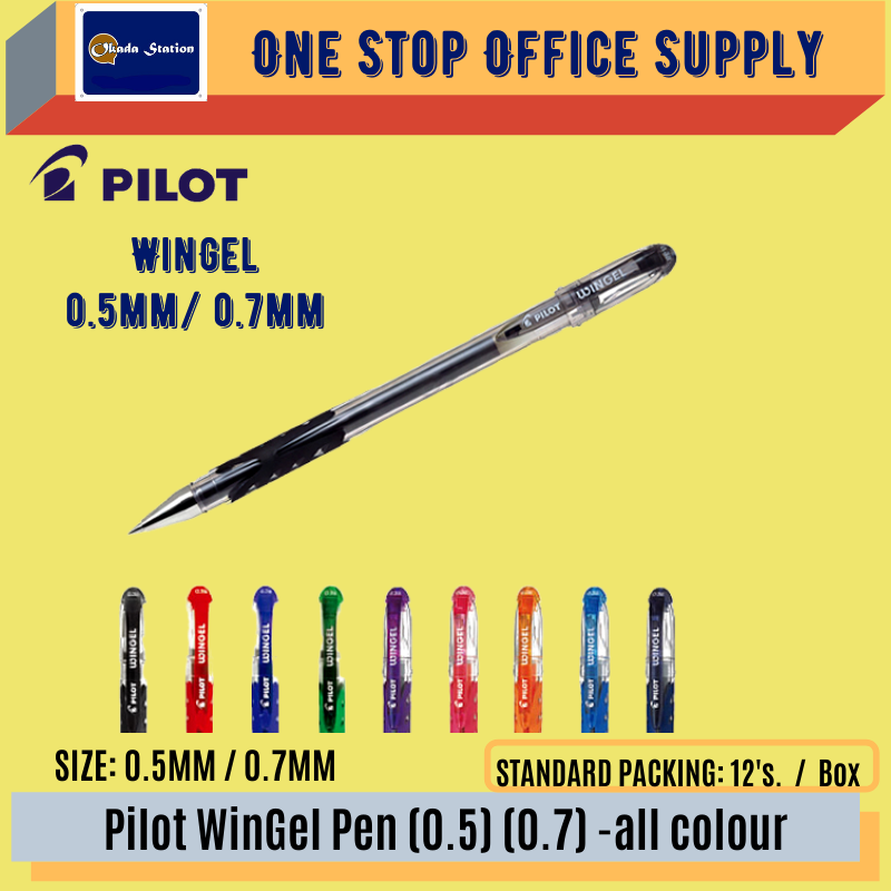 PILOT 0.7 WINGEL GEL PEN- ALL COLOUR / Pilot / 0.7mm / Pen /Pilot Wingel Pen / Gel Pen / 0.7mm #black #blue #red