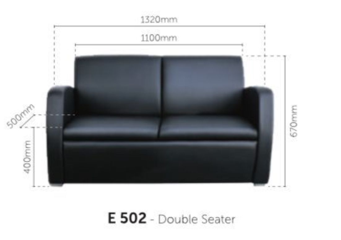 Sofa 2 Seater E502 (PU Leather)