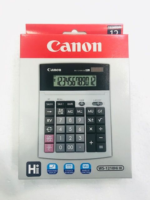 Canon WS-1210Hi III Desktop (12 Digits) Calculator