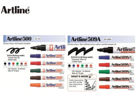 Artline Whiteboard Marker Pen 500A / 509A 2pcs A/L 509A Blue 2pcs MRP-AL-500-KK