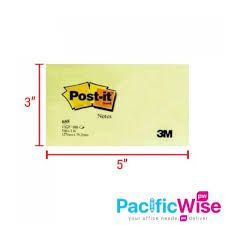 STICK ON NOTE - 3 X 5 - 3M