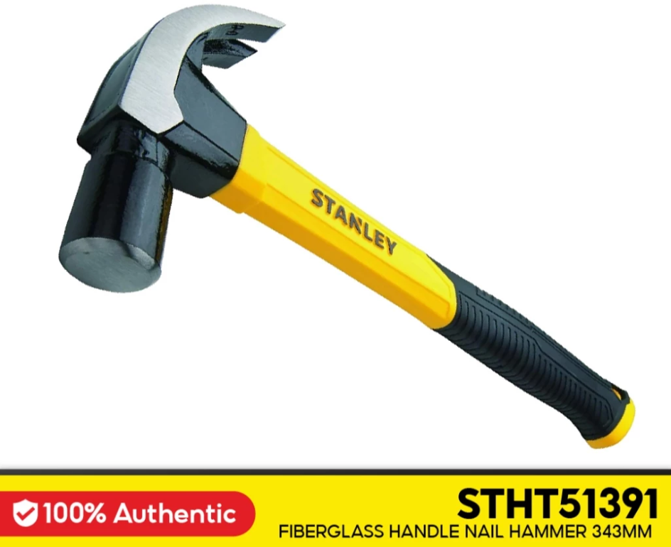 STANLEY FIBERGLASS HANDLE NAIL HAMMER STHT51391 | 16OZ 343MM