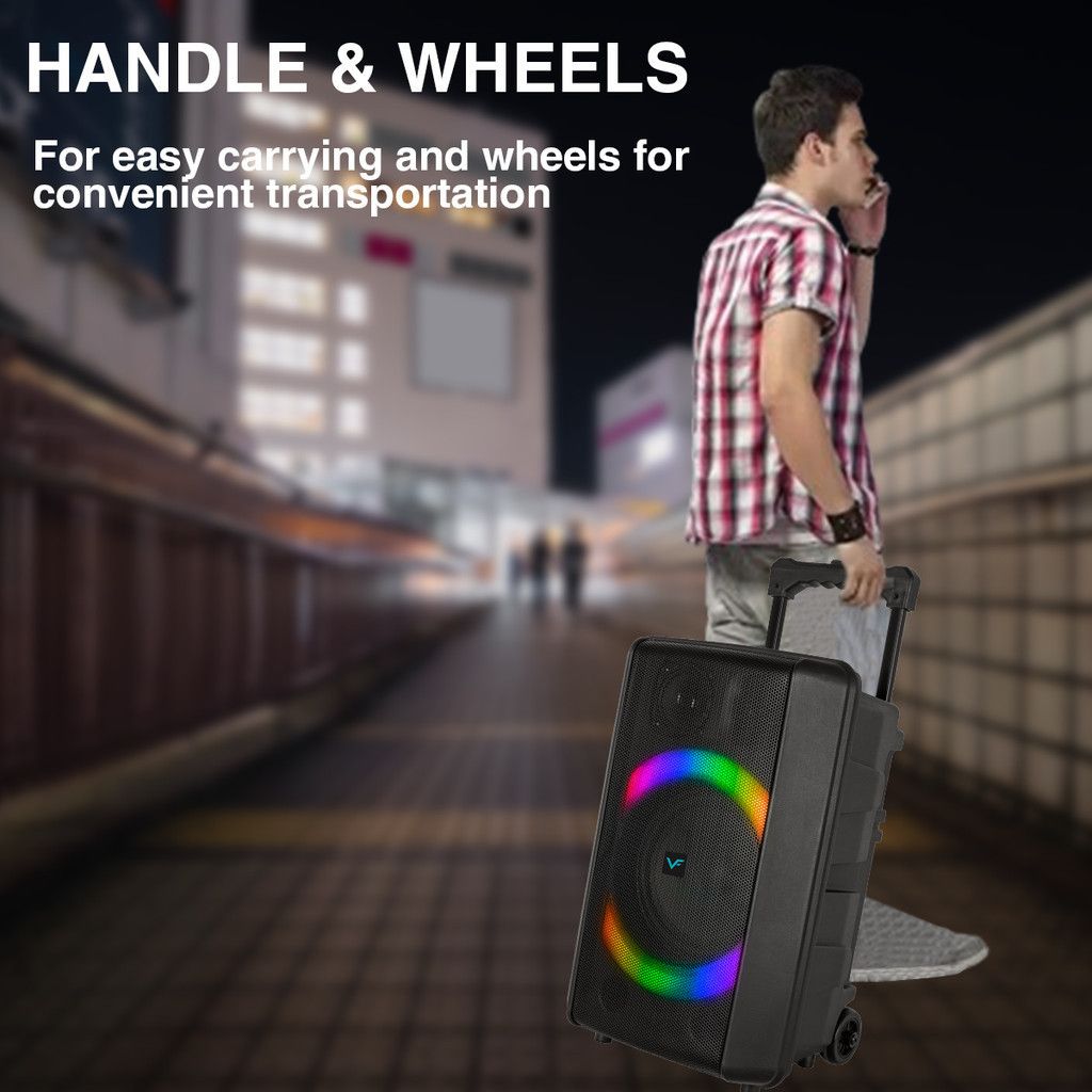 Vinnfier Portable Trolley Bluetooth Speaker with Microphone (Tango 600 WMV)