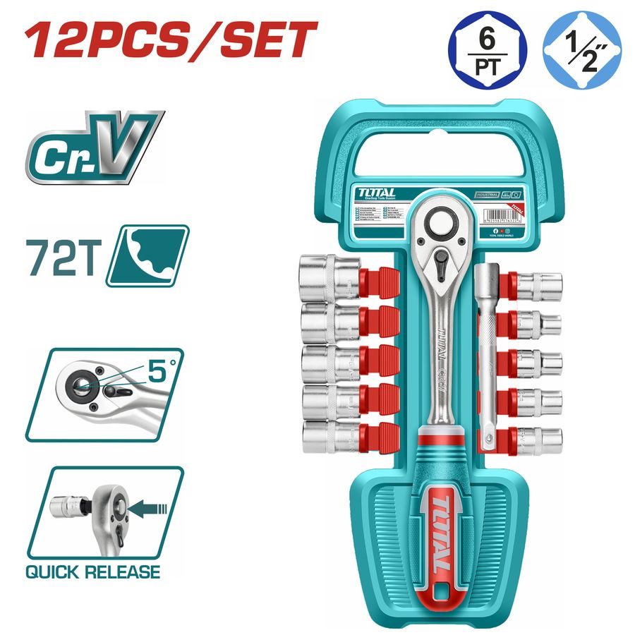 TOTAL THT141121 Socket Set - Sockets