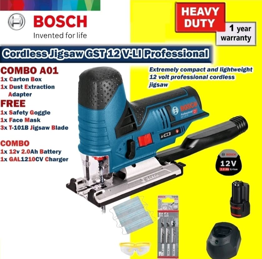 Bosch Cordless Jigsaw GST 12 V LI Profesional