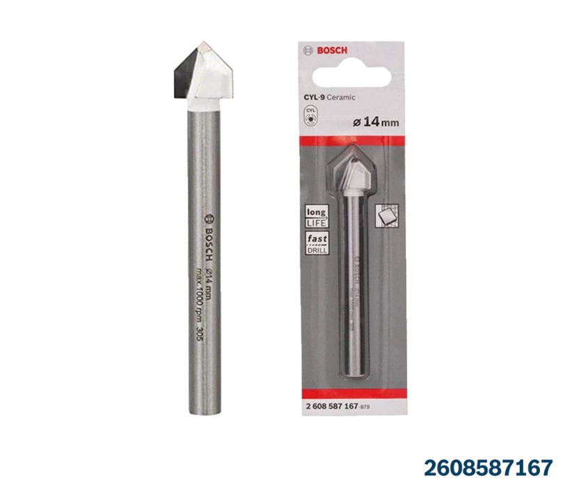 BOSCH 1PCS CYL-9 CERAMIC EXPERT TILE DRILL BIT (14MM) - 2608587167