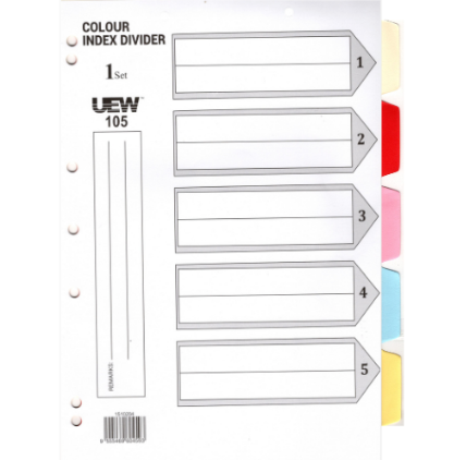 Lucky Star Index Divider A4 (5 numbers)