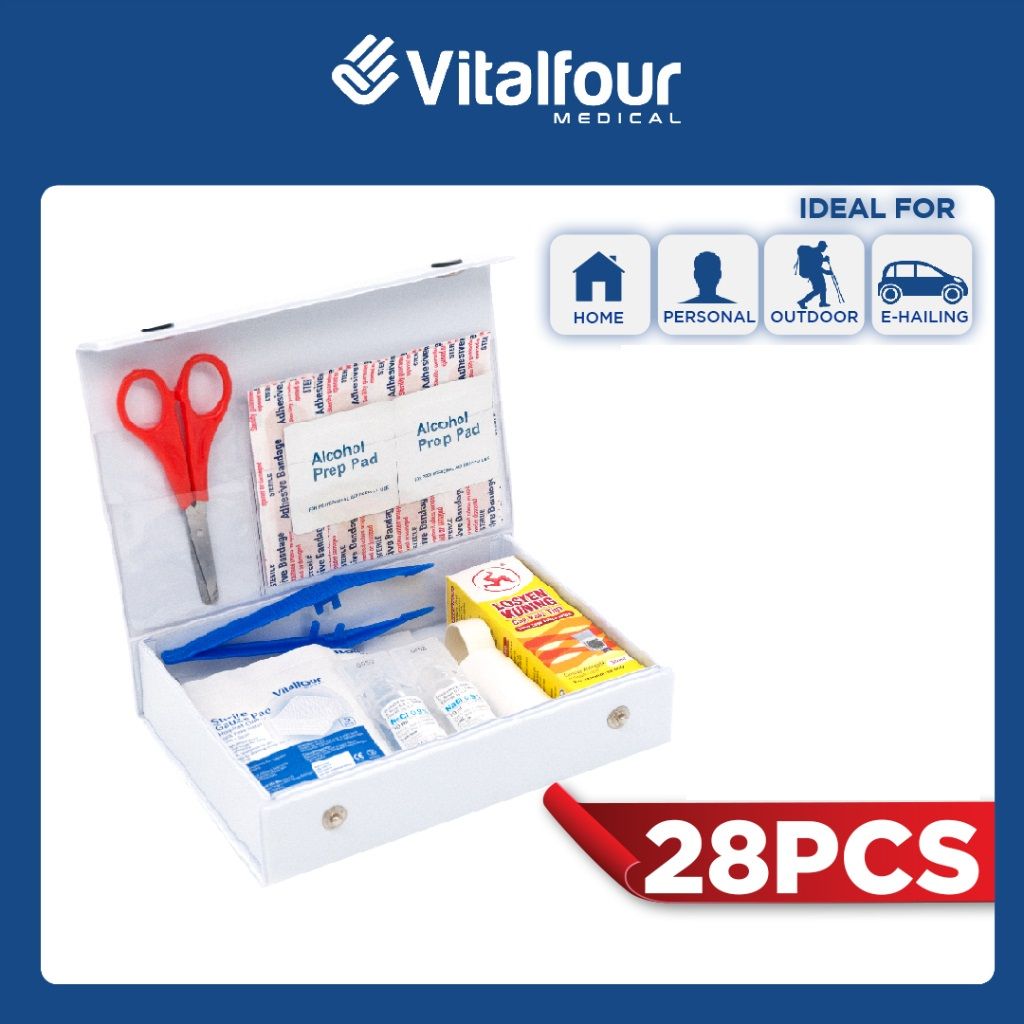 VitalFour First Aid Kit Lite for Individual and E-Hailing