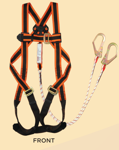 PROGUARD FULL BODY HARNESS LITE 1 D-RING – DOUBLE KERNMANTLE LANYARD SET | PFP-FBH-108-LITE-SITE-LYKM_(SIRIM & DOSH APPROVED)