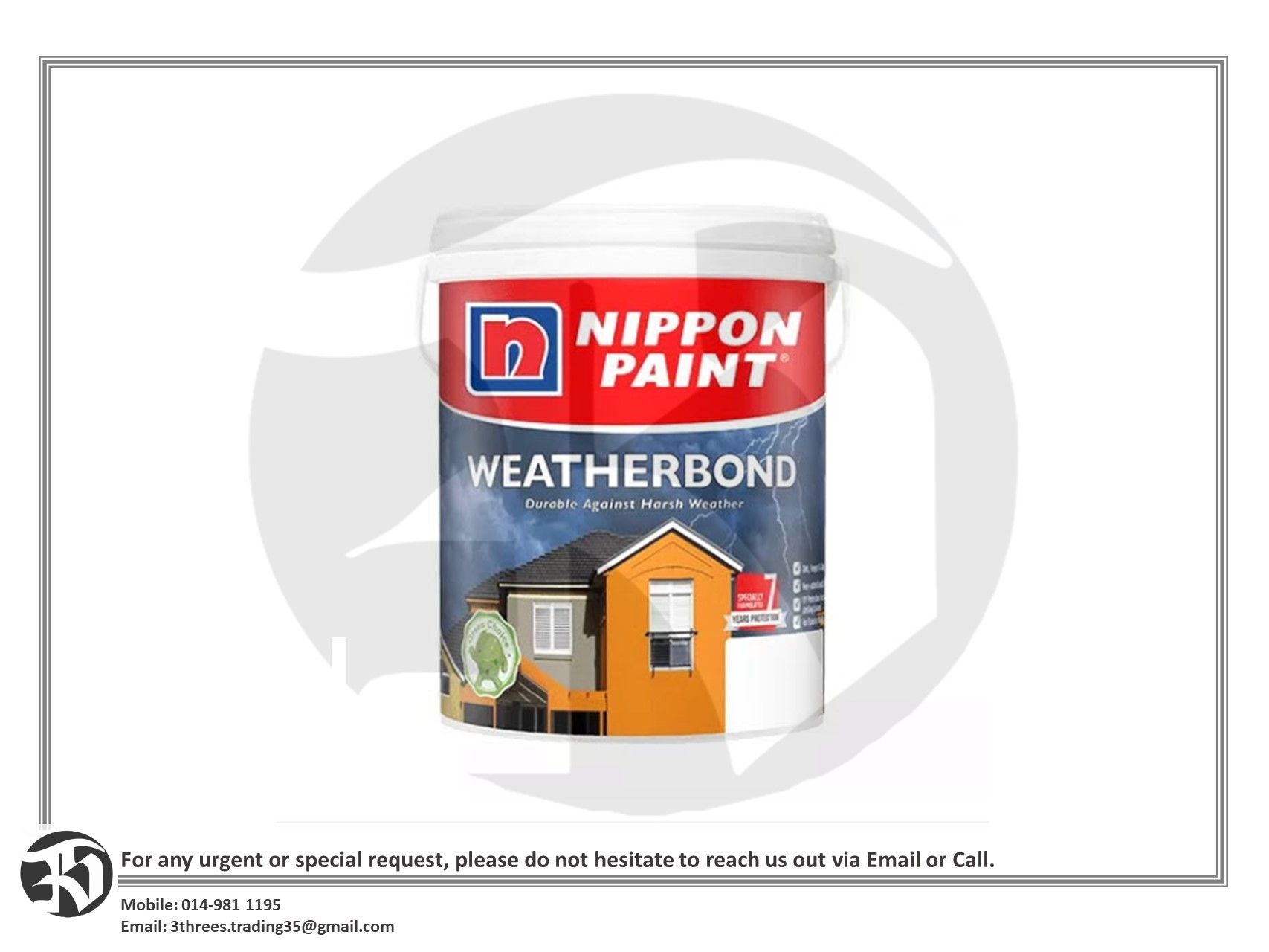 Nippon Paint Weatherbond - 742 Tenaga Blue 1L