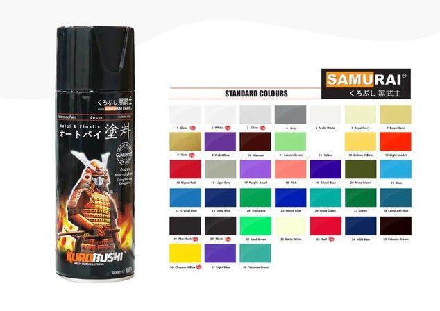 Samurai Spray Paint Standard Colour (400ML)