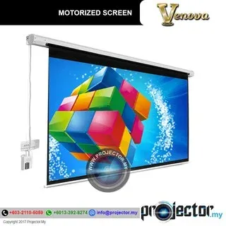 VENOVA/MEKI EZ 120" x 120" (10鈥橷10鈥� MOTORIZED/ELECTRIC LCD PROJECTOR SCREEN