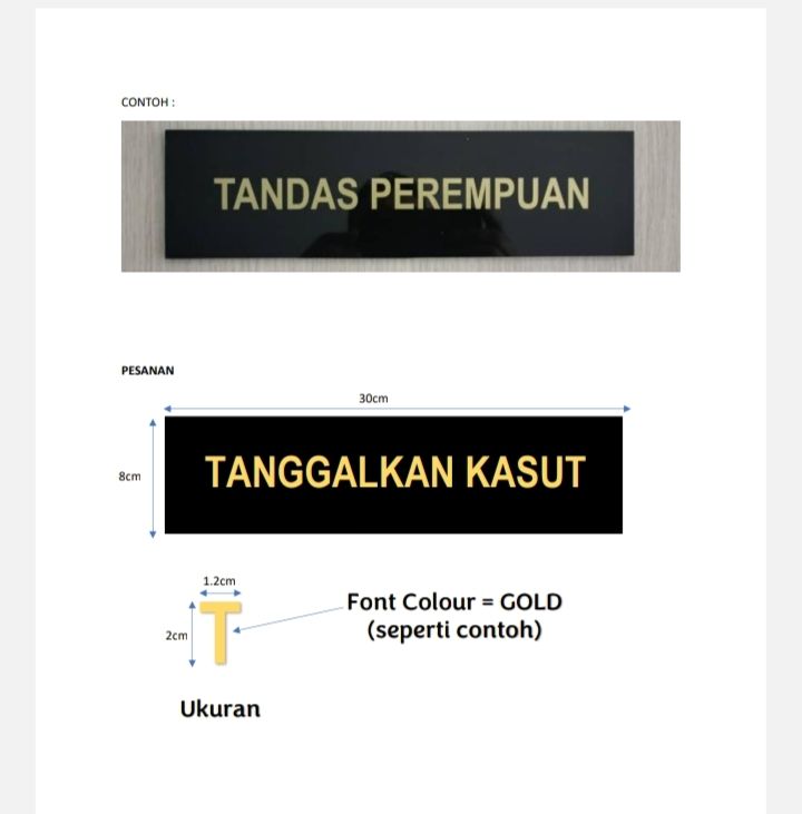 ACRYLIC SIGNAGE FOR DOOR OR WALL