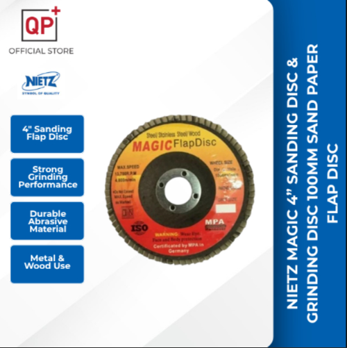 NIETZ MAGIC 4” SANDING DISC & GRINDING DISC 100MM SAND PAPER FLAP DISC l CAKERA AMPELAS l 百叶片-GLOBAL,P180