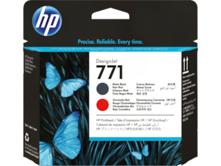 Genuine Malaysia HP Warranty - HP 771 Matte Black and Chromatic Red Designjet Printhead