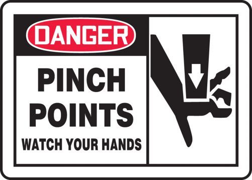 *Pinch Point Label Sticker