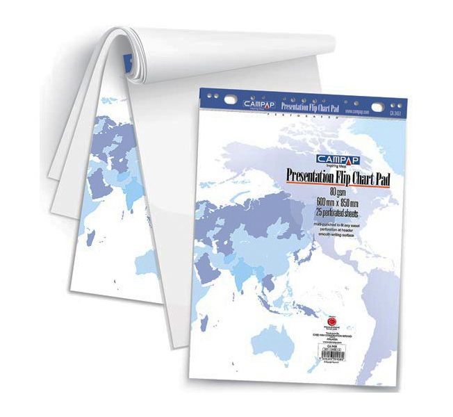 CAMPAP Flip Chart Paper CA3453 25 sheet /CAMPAP /Chart Paper /Flip Chart Paper /CAMPAP Flip Chart Paper /25 Sheet Flip Chart Paper
