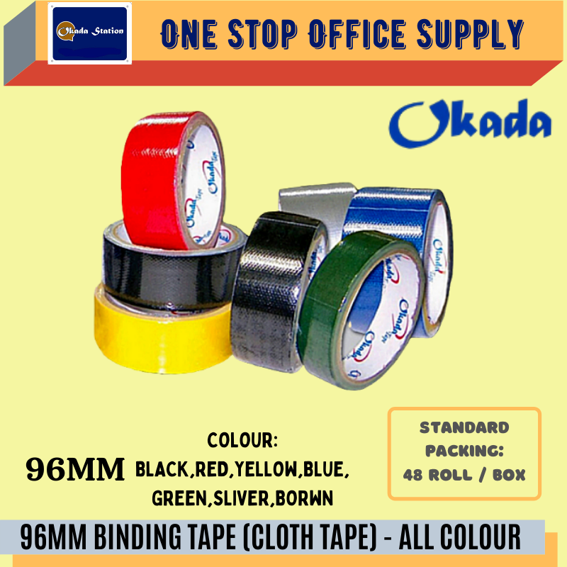 Okada 96MM BINDING TAPE(CLOTH TAPE) -ALL COLOUR / Okada / Binding Tape / Tape / Cloth Tape / 96mm Binding Tape
