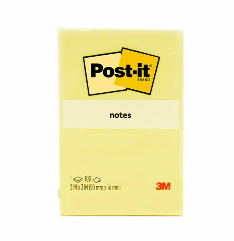 3M Post It Notes 656 2''x3'' - Yellow