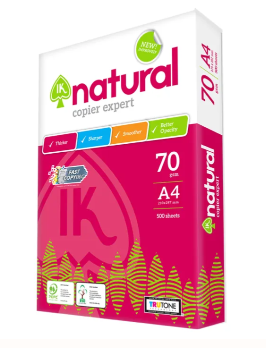 A4 70g IK Natural 500's