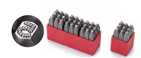Temo 6mm Round Dotted Letter Steel Stamp Set (A - Z)