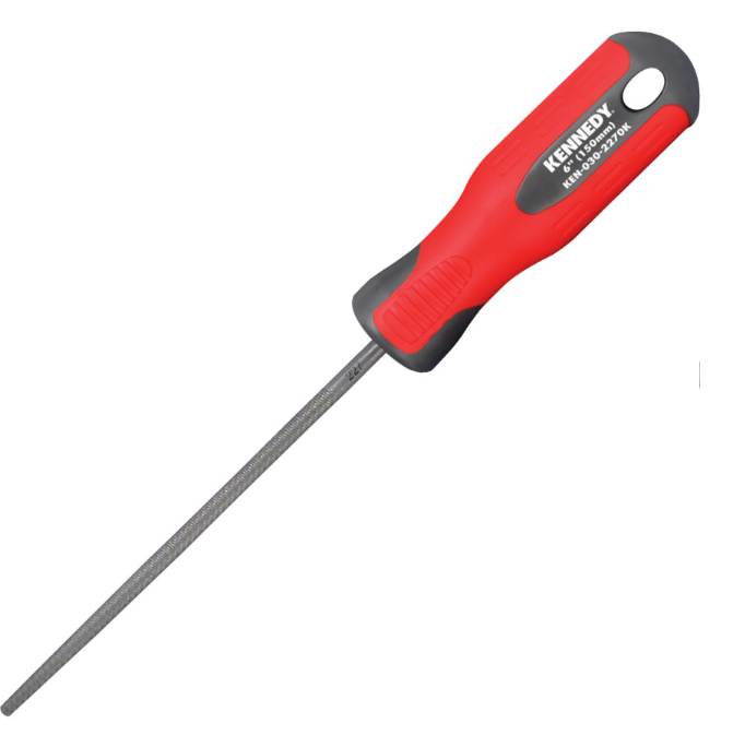Kennedy-Pro 150mm (6") Round Second Engineers File With Handle KEN0302270K
