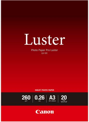 CANON Photo Paper Pro Luster (260g/m虏) LU-101 A3 (20 sheets)