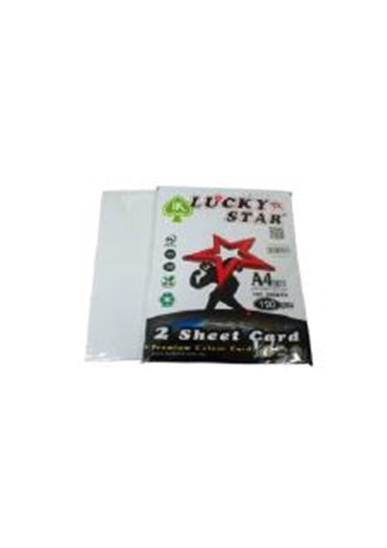 LUCKY STAR A4 2 SHEET CARD 120GSM (WHITE) (10 paket/Bundle)