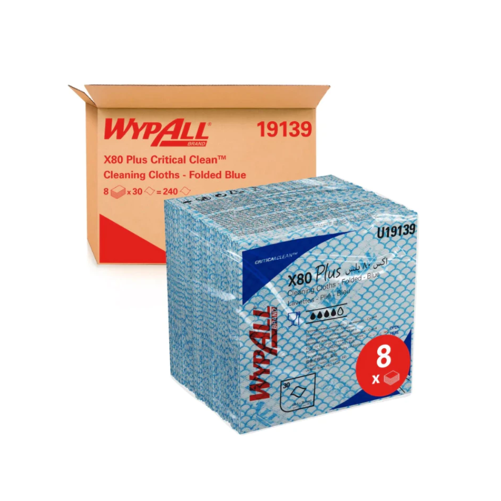 WypAll® X80 Plus Power Pocket Color Coded Wipes 1 Box (8pack x 30)
