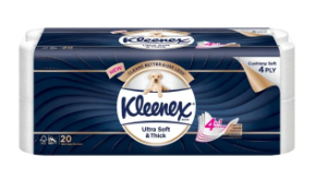 KLEENEX Ultra Soft And Thick Toilet Tissue 4 Ply 200S X 20