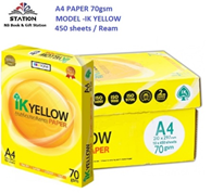 IK Yellow A4 70gsm 10 ream x 450 sheets