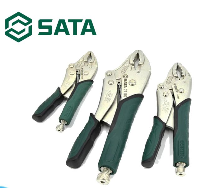 SATA 5" 7" 10" curved jaw heavy duty locking pliers -easy released type