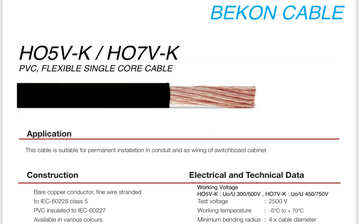 Bekon Cable 2.5mm Grey (100meter)