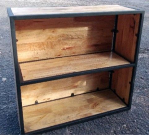 Rak kayu 2 tingkat 915mm (W) x 457mm (D) x 915mm (H)