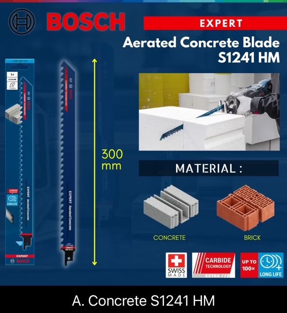 Bosch Expert Super Duty Sabre saw Blade & Reciprocating Saw Blade 300mm