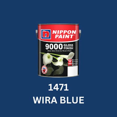 Nippon Paint 9000 Gloss Finish for Wood And Metal 1471 Wira Blue 5L