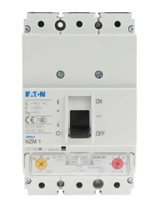 *EATON MOELLER NZMB1-A100 Thermal Magnetic Circuit Breaker, MCCB, NZM1, 3P, 25 kA, 400 V, 100 A