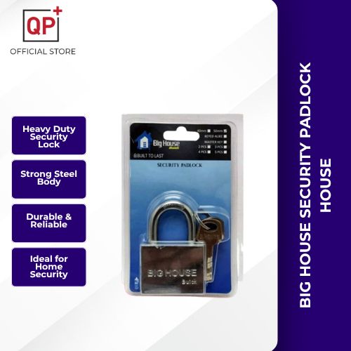 BIG HOUSE SECURITY PADLOCK HOUSE S324 LOCK SHACKLE 40MM 50MM l MANGGA KUNCI l 挂锁-50MM x 2PC