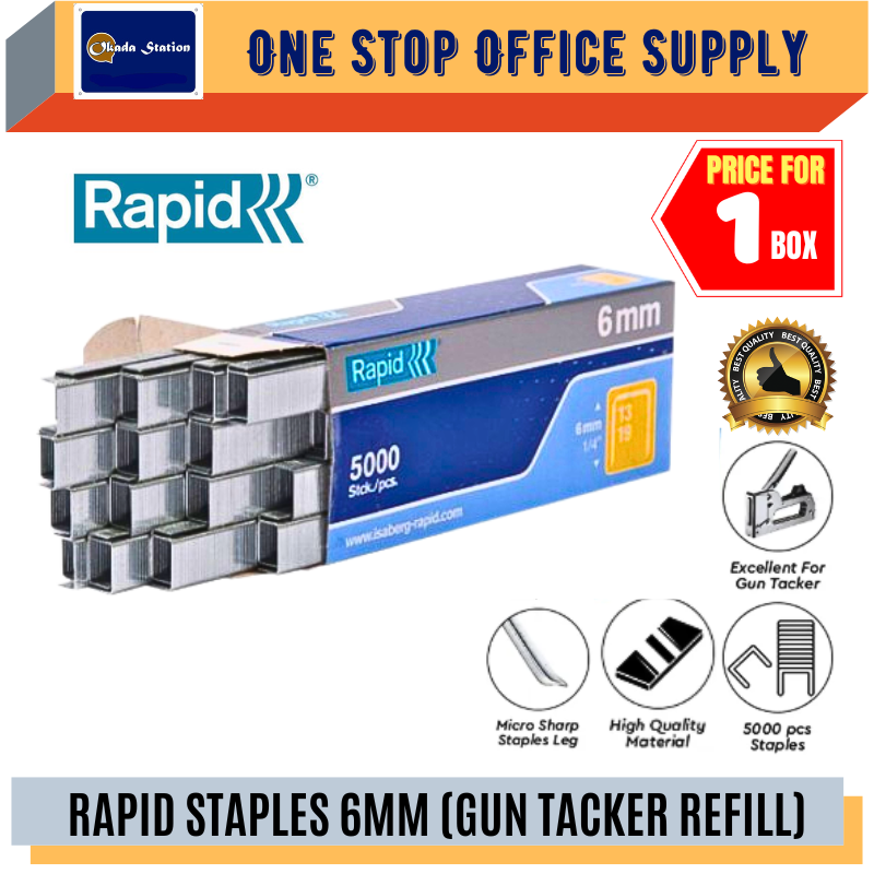 Rapid Stapler Bullet SuperStrong 50 Sheets 5000 Pcs