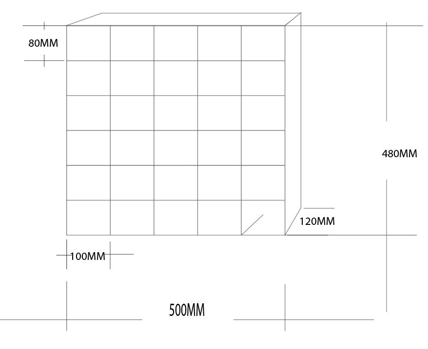 Custom Acrylic Rack 100mmx80mmx12mm