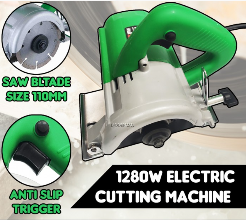 LADDERMAN 1280W 110MM ELECTRIC CUTTING MACHINE MARBLE CUTTER WOOD CUTTER FOR DIY HANDY WORK CONSTRUCTION FACTORY