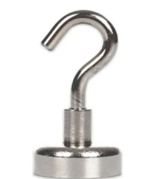 *Neodymium Pot Magnet with Threaded Hook - 60mm diameter x 70mm