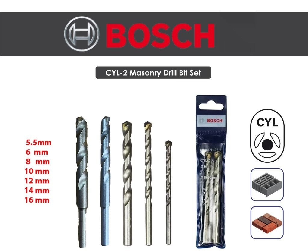 BOSCH CYL-2 Masonry Drill Bit