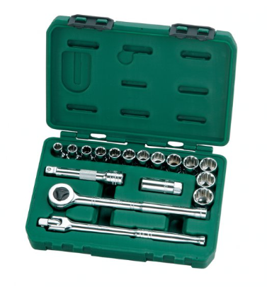Sata 17PC 1/2”DR SOCKET SET (METRIC)