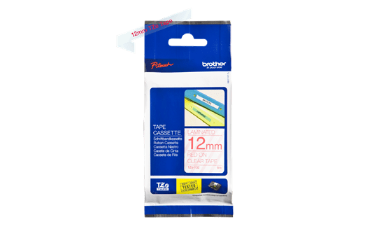 Brother TZe-132 Red on Clear (12mm) Tapes
