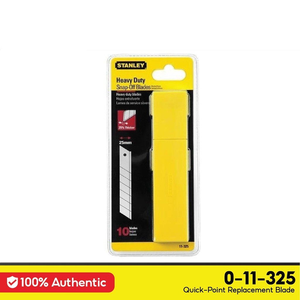 STANLEY 11325-0 QUICK POINT CUTTER BLADE 25MM (X10PCS) [ 0-11-325]