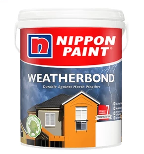 Nippon Paint 18 Litre Weatherbond Acrylic-Based Exterior White Wall Paint