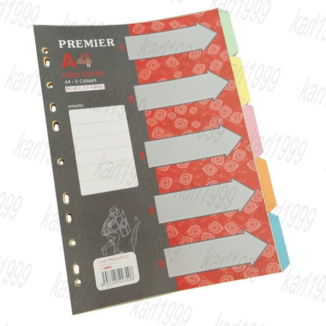 Paper Index Divider (5 parts, 5set/paket)