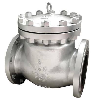 *1" Class 150 Cast Stainless Steel Check Valve, API 603, Flanged Ends, Bolted Cover, Swing Type, F05-0114C-13SX