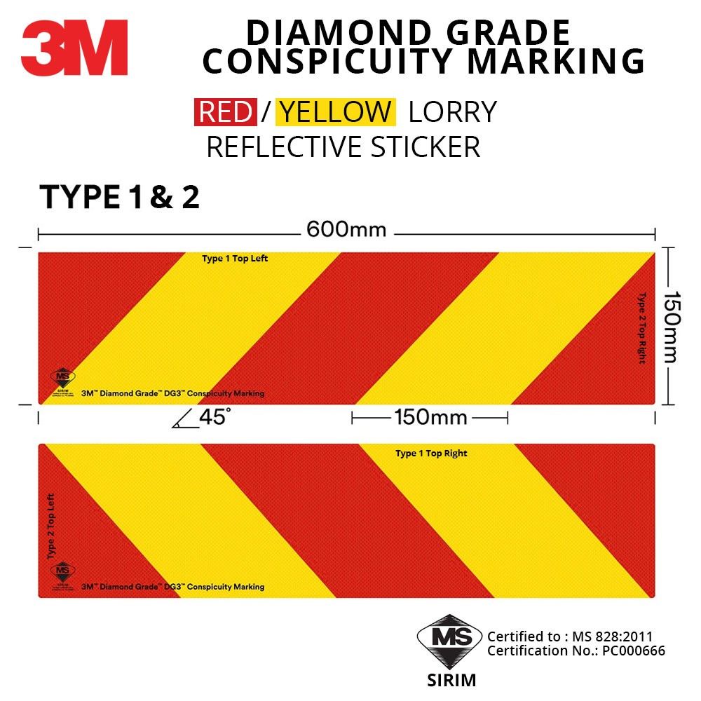 OEM 3M Diamond Grade Conspicuity Marking Sticker